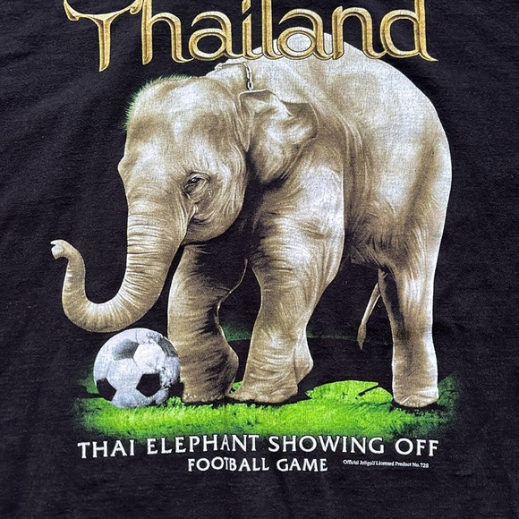 Vintage Thailand Elephant Soccer T-Shirt / XXL / Joligolf - Picture 2 of 6